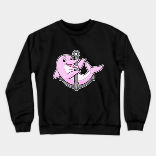 Dolphin with Anchor Crewneck Sweatshirt